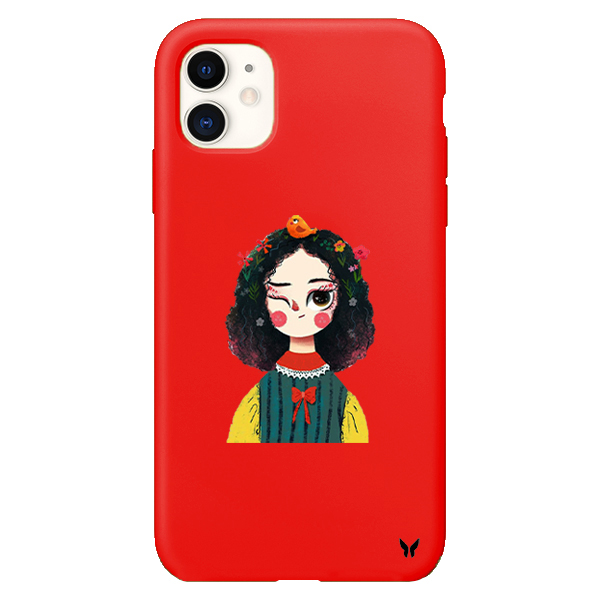 Curly Hair Girl Lansman Kılıf 