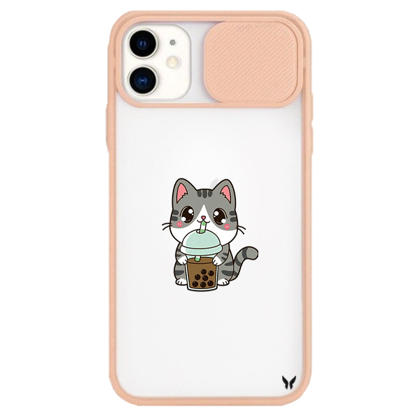 Cute Cat Kamera Sürgülü Kılıf